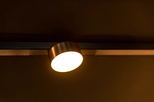 Lucide Premium LINIAL FIXT Spot sur rail - Système de rail monophasé / Éclairage sur rail smart - Smart - 48V Track - 1xLED - Champagne - ambiance 3